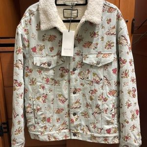Gucci lovers print Jean jacket